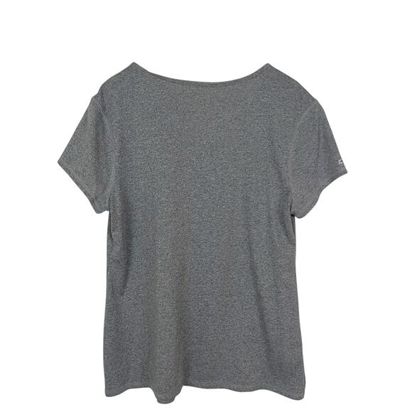 Danskin Now Dark Gray Dri-More Short Sleeve Tee Workout Top Size XL - Picture 2 of 4